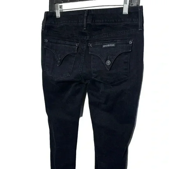Hudson Collin Women's Black Super Stretch Skinny Jeans Size 26 Streetwear Edgy - Picture 3 of 11